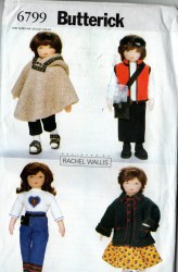 6799 23'' DOLL COAT,DRESS,UNDIES,BOOTS,SOCKS,SHOES PATTERN